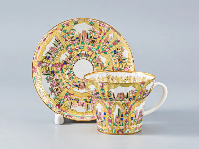 Трехпредметный комплект форма Волна, рисунок Весенние пейзажи, арт 81.17245.00.1, 