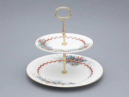 Этажерка 2-х ярусная, в подарочной упаковке, форма Стандартная - 2, рисунок Календа, арт. 81.33223.00.1