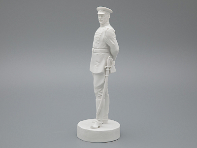 Скульптура Маршал Рокоссовский К.К., в подарочной упаковке, Белый бисквит, арт. 81.33455.00.1