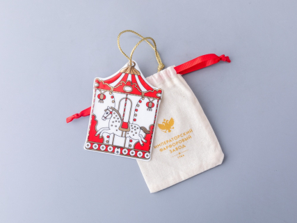 Елочные игрушки 5шт в подарочной упаковке, рисунок Гранд цирк, арт 81.34385.00.1, 