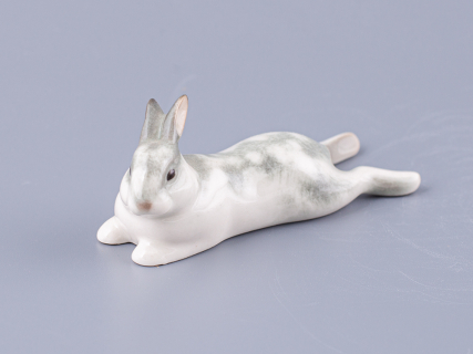 Скульптура Кролик лежебока серый арт. 82.68949.00.1, 