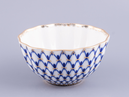 Салатник 385 мл, форма Тюльпан, рисунок Кобальтовая сетка, арт 80.44496.00.1, 