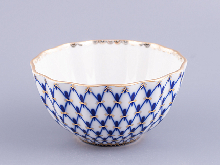 Салатник 385 мл, форма Тюльпан, рисунок Кобальтовая сетка, арт 80.44496.00.1