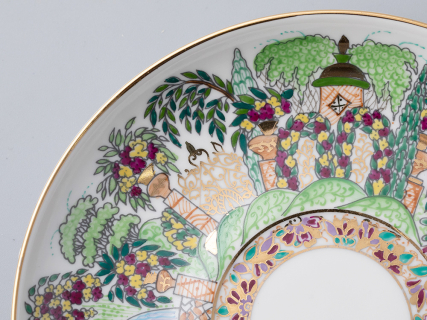 Чашка с блюдцем, форма Подарочная, рисунок Весенний Парк, арт 81.14820.00.1, 