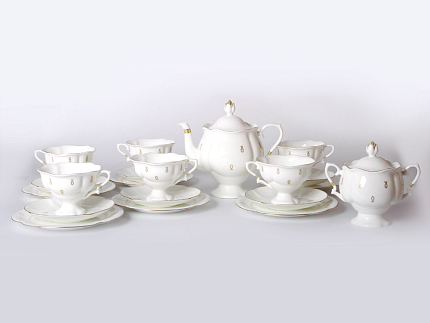 Сервиз чайный форма Наташа рисунок Петельки, 6 персон 20 предметов арт. 81.20924.00.1