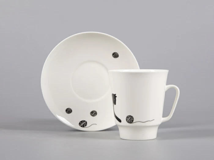 Чашка с блюдцем кофейная 165 мл., форма Майская, рисунок Веселый клубочек арт. 81.30659.00.1, 