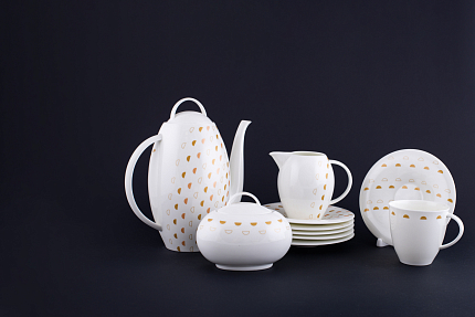 Чашка чайная Крем-брюле на форме Оливия, рисунок 2, арт 60.15931.00.1