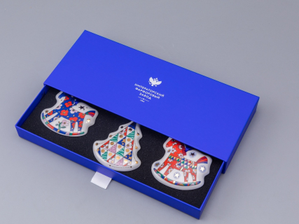 Подарочный набор Елочные игрушки Елки Иголки 3 шт, арт 81.34339.00.1, 