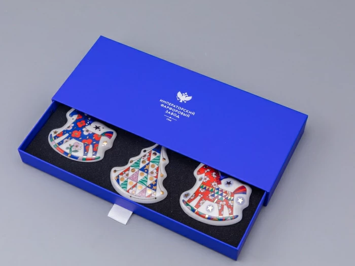 Подарочный набор Елочные игрушки Елки Иголки 3 шт, арт 81.34339.00.1, 