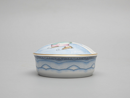 Туалетная коробочка форма Круглая рисунок Зима. Мальчик арт. 81.31062.00.1